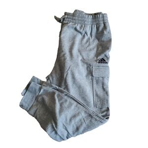 NWT Adidas Cargo Jogger Pants 2XL Men Gray Feel‎ Fleece Tapered Regular Fit
